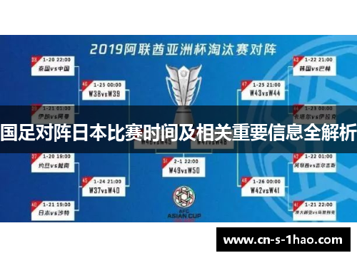 国足对阵日本比赛时间及相关重要信息全解析